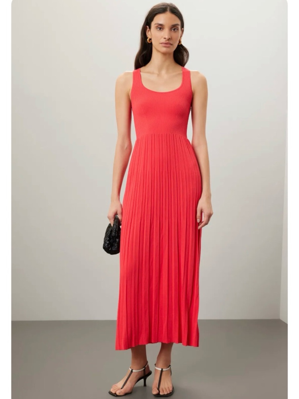 Michael Kors Coral Sleeveless Maxi Dress